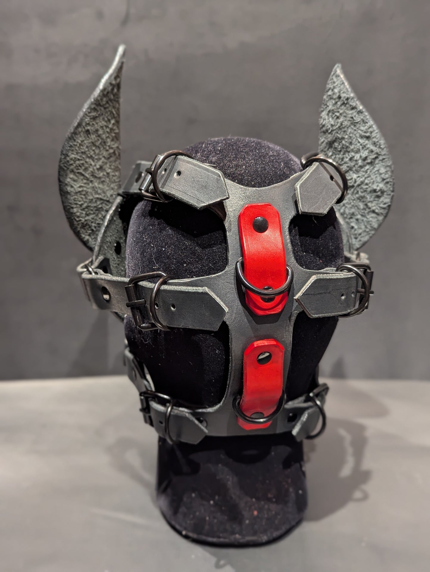 Black & Red Pup Hood
