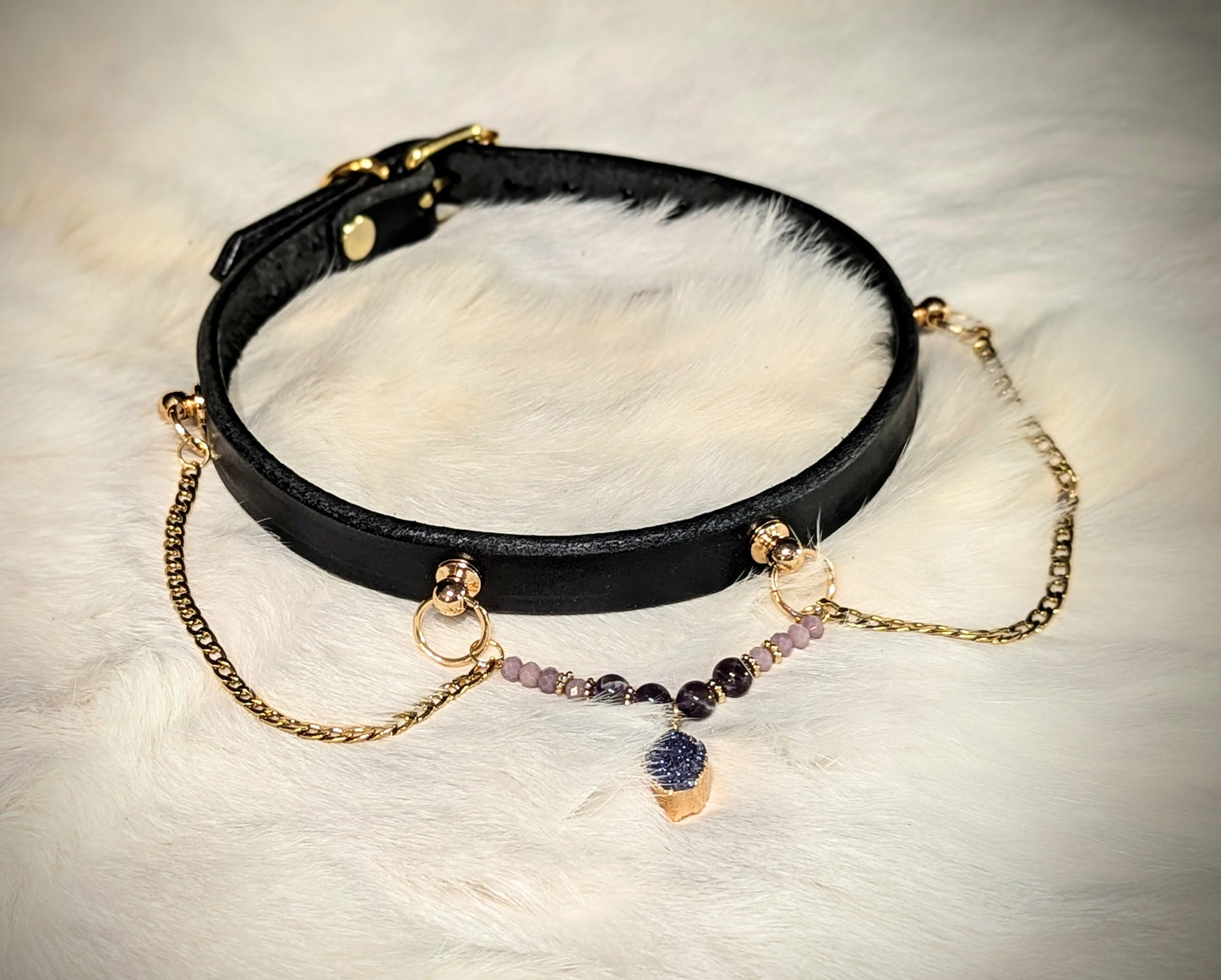 Black & Gold Chain Collar