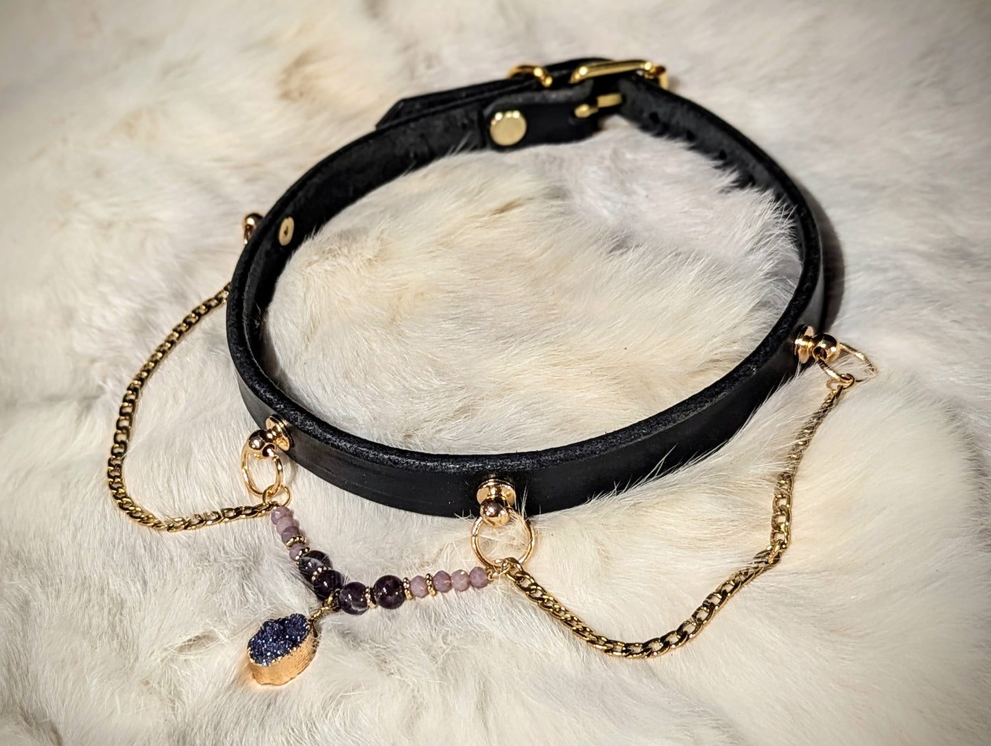 Black & Gold Chain Collar